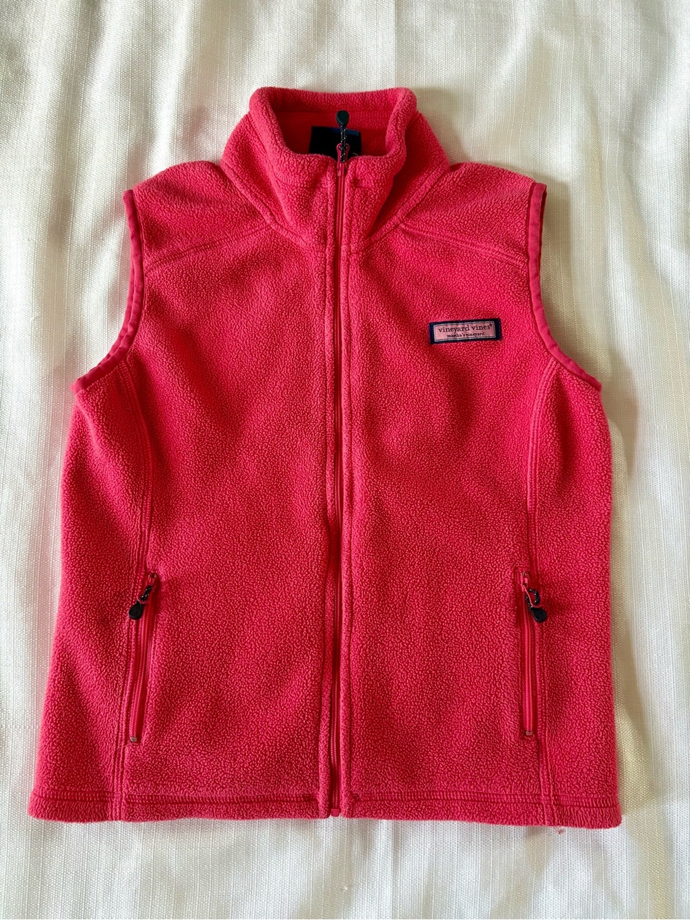 Vineyard Vines Kids Pink Fleece Vest size 7-8